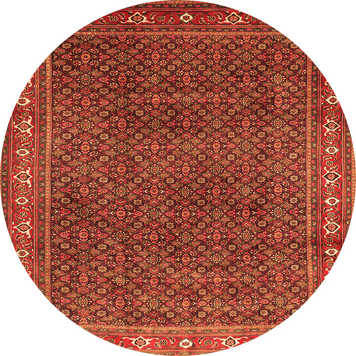 Machine Washable Persian Orange Traditional Area Rugs, wshtr1384org