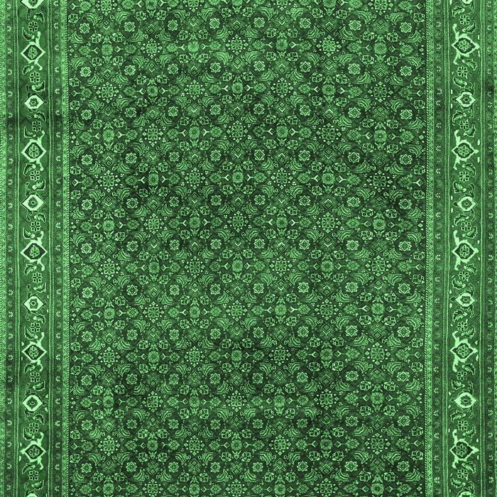 Machine Washable Persian Emerald Green Traditional Area Rugs, wshtr1384emgrn