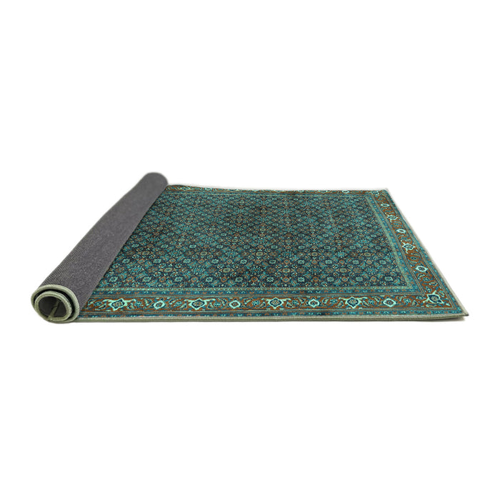 Sideview of Persian Turquoise Traditional Rug, tr1384turq