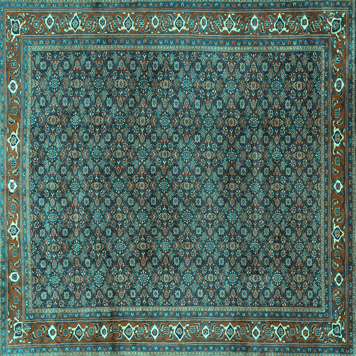 Square Persian Turquoise Traditional Rug, tr1384turq