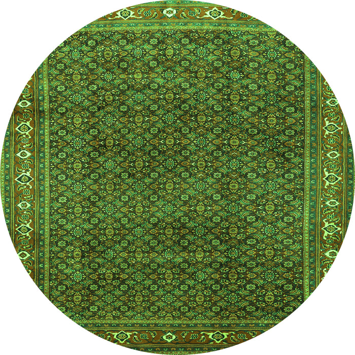 Machine Washable Persian Green Traditional Area Rugs, wshtr1384grn