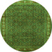 Machine Washable Persian Green Traditional Area Rugs, wshtr1384grn