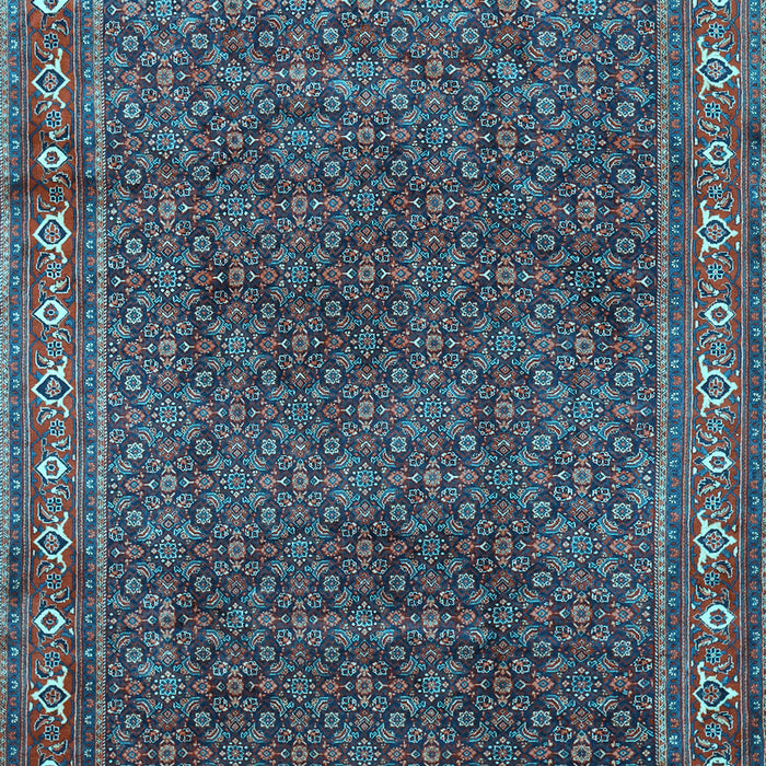 Machine Washable Persian Light Blue Traditional Rug, wshtr1384lblu