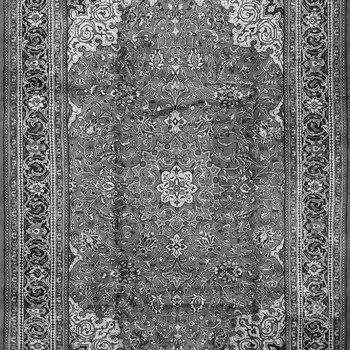 Serging Thickness of Machine Washable Persian Gray Traditional Rug, wshtr1385gry