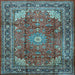 Square Persian Light Blue Traditional Rug, tr1385lblu