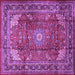 Square Persian Purple Traditional Rug, tr1385pur