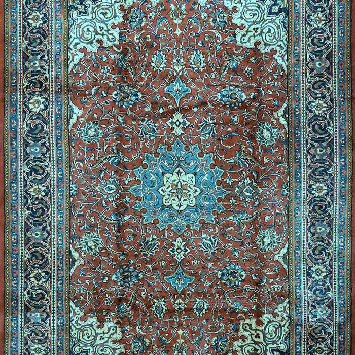 Machine Washable Persian Light Blue Traditional Rug, wshtr1385lblu