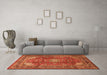 Machine Washable Persian Orange Traditional Area Rugs in a Living Room, wshtr1385org