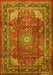 Machine Washable Persian Yellow Traditional Rug, wshtr1385yw