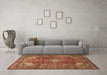 Machine Washable Persian Brown Traditional Rug in a Living Room,, wshtr1385brn