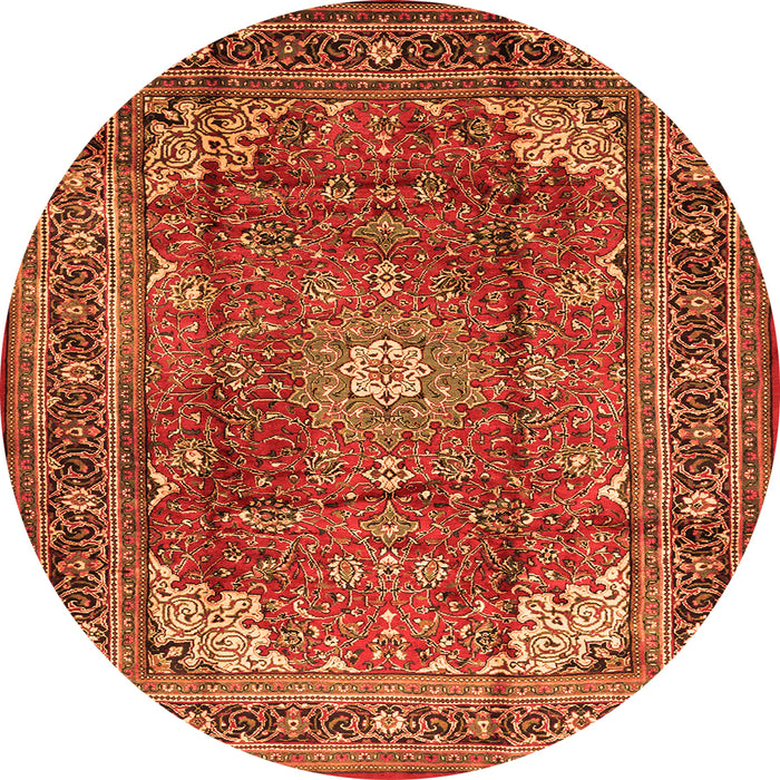Machine Washable Persian Orange Traditional Area Rugs, wshtr1385org