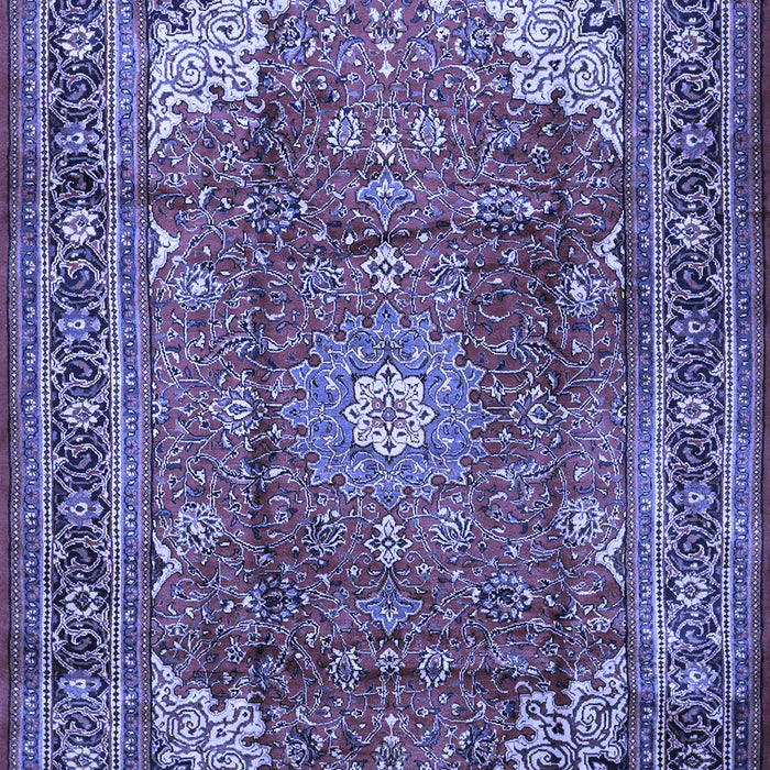 Machine Washable Persian Blue Traditional Rug, wshtr1385blu