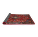 Sideview of Traditional Cranberry Red Medallion Rug, tr1386