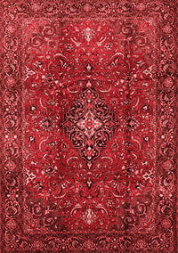 Medallion Red Traditional Rug, tr1386red