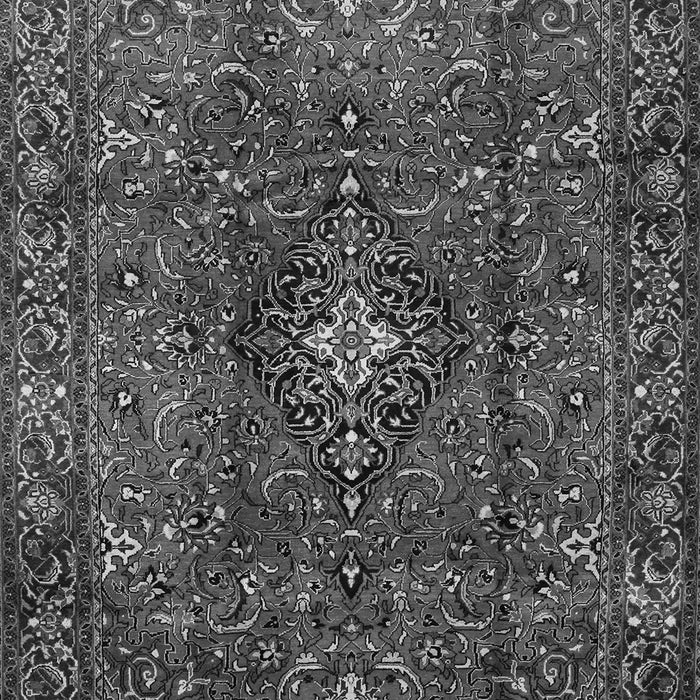 Serging Thickness of Machine Washable Medallion Gray Traditional Rug, wshtr1386gry