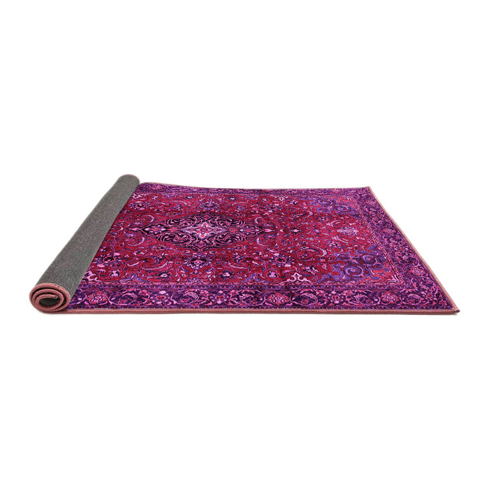 Sideview of Medallion Pink Traditional Rug, tr1386pnk