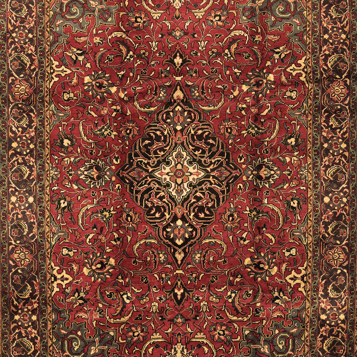 Medallion Brown Traditional Rug, tr1386brn