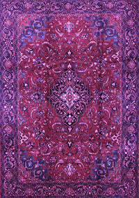 Medallion Purple Traditional Rug, tr1386pur