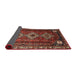 Sideview of Traditional Crimson Red Persian Rug, tr1387