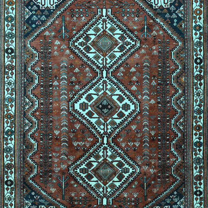 Machine Washable Persian Light Blue Traditional Rug, wshtr1387lblu