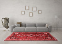 Machine Washable Persian Red Traditional Rug, wshtr1387red