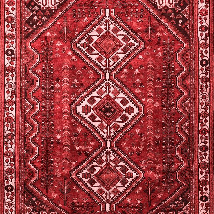 Machine Washable Persian Red Traditional Rug, wshtr1387red