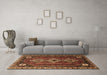 Machine Washable Persian Brown Traditional Rug in a Living Room,, wshtr1387brn