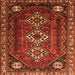 Serging Thickness of Persian Orange Traditional Rug, tr1387org