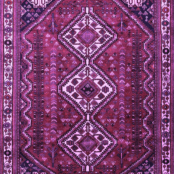 Machine Washable Persian Purple Traditional Area Rugs, wshtr1387pur