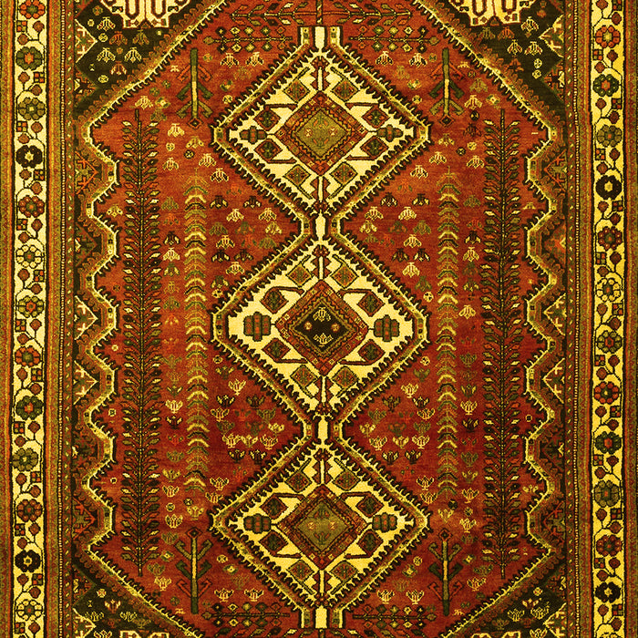 Machine Washable Persian Yellow Traditional Rug, wshtr1387yw