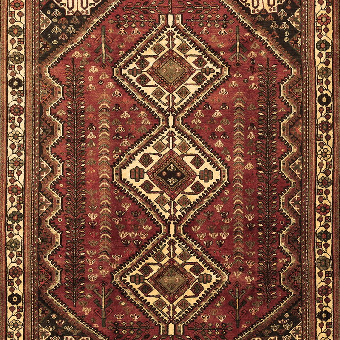 Machine Washable Persian Brown Traditional Rug, wshtr1387brn