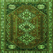 Serging Thickness of Persian Green Traditional Rug, tr1387grn