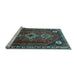 Sideview of Machine Washable Persian Light Blue Traditional Rug, wshtr1387lblu