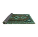 Sideview of Persian Turquoise Traditional Rug, tr1387turq