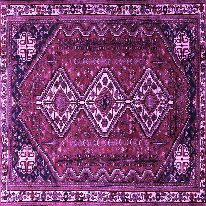 Square Persian Purple Traditional Rug, tr1387pur