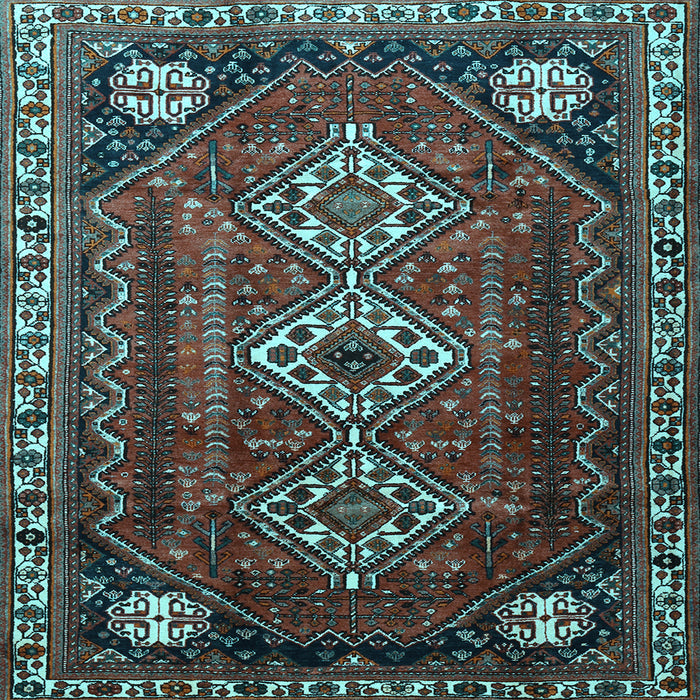 Square Persian Light Blue Traditional Rug, tr1387lblu