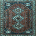 Square Persian Light Blue Traditional Rug, tr1387lblu