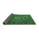 Sideview of Medallion Emerald Green Traditional Rug, tr1388emgrn