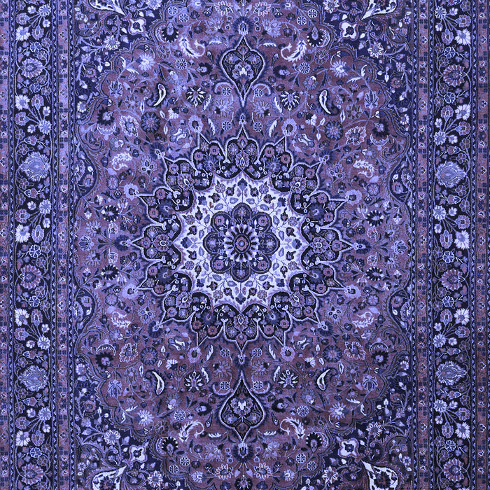 Machine Washable Medallion Blue Traditional Rug, wshtr1388blu
