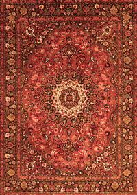 Medallion Orange Traditional Rug, tr1388org