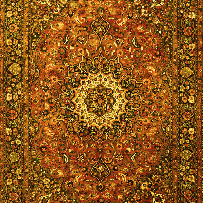 Medallion Yellow Traditional Rug, tr1388yw
