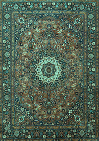 Medallion Turquoise Traditional Rug, tr1388turq