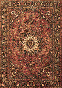 Medallion Brown Traditional Rug, tr1388brn