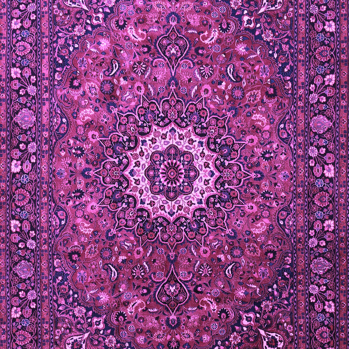Machine Washable Medallion Purple Traditional Area Rugs, wshtr1388pur