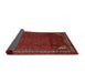 Sideview of Traditional Sienna Brown Persian Rug, tr1389