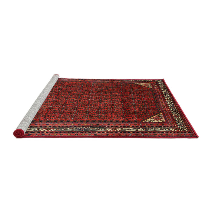 Sideview of Machine Washable Traditional Sienna Brown Rug, wshtr1389