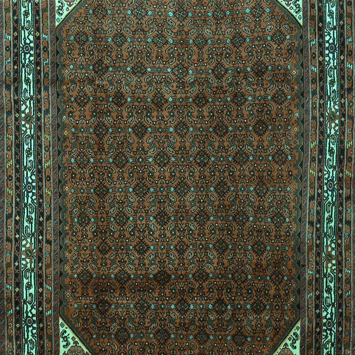 Machine Washable Persian Turquoise Traditional Area Rugs, wshtr1389turq