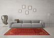 Machine Washable Persian Orange Traditional Area Rugs in a Living Room, wshtr1389org