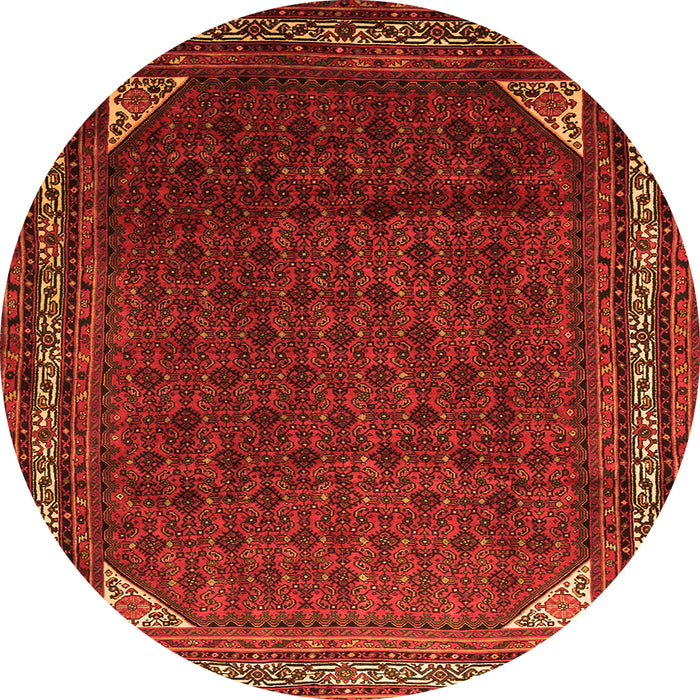 Machine Washable Persian Orange Traditional Area Rugs, wshtr1389org