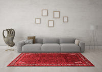 Machine Washable Persian Red Traditional Rug, wshtr1389red